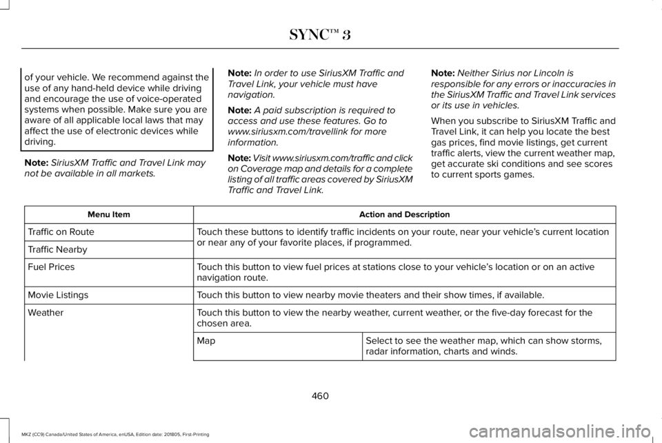 LINCOLN MKZ 2019 Owners Manual of your vehicle. We recommend against theuse of any hand-held device while drivingand encourage the use of voice-operatedsystems when possible. Make sure you areaware of all applicable local laws that LINCOLN MKZ 2019 Owners Manual of your vehicle. We recommend against theuse of any hand-held device while drivingand encourage the use of voice-operatedsystems when possible. Make sure you areaware of all applicable local laws that