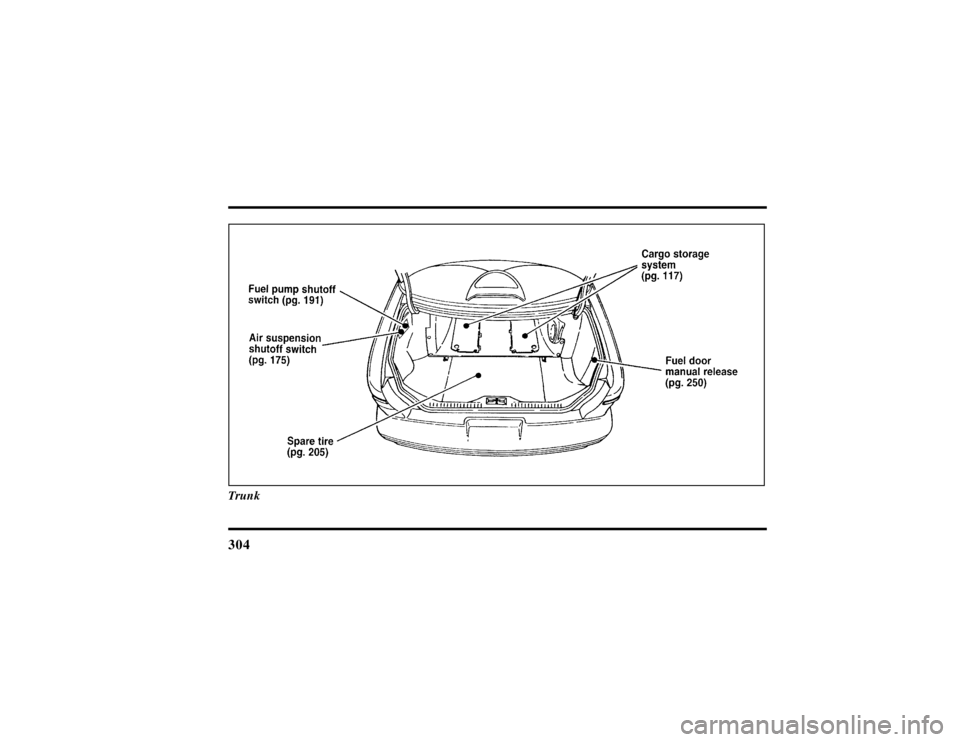 LINCOLN CONTINENTAL 1997  Owners Manual 304Trunk
File:16fnqic.ex
Update:Tue Sep 17 08:28:40 1996 