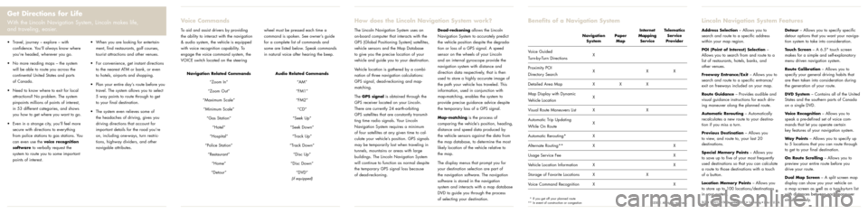 LINCOLN LS 2003  Navigation Manual 