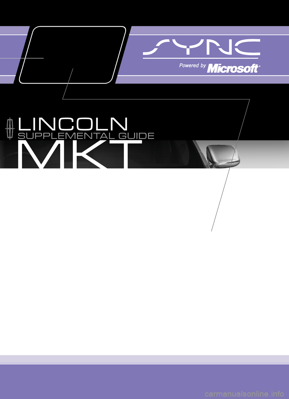 LINCOLN MKT 2010 SYNC Supplement Manual (67 Pages)