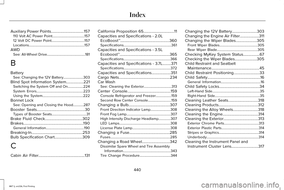 LINCOLN MKT 2016 Owners Manual Auxiliary Power Points..................................157
110 Volt AC Power Point.....................................157
12 Volt DC Power Point......................................157
Locations... LINCOLN MKT 2016 Owners Manual Auxiliary Power Points..................................157
110 Volt AC Power Point.....................................157
12 Volt DC Power Point......................................157
Locations...