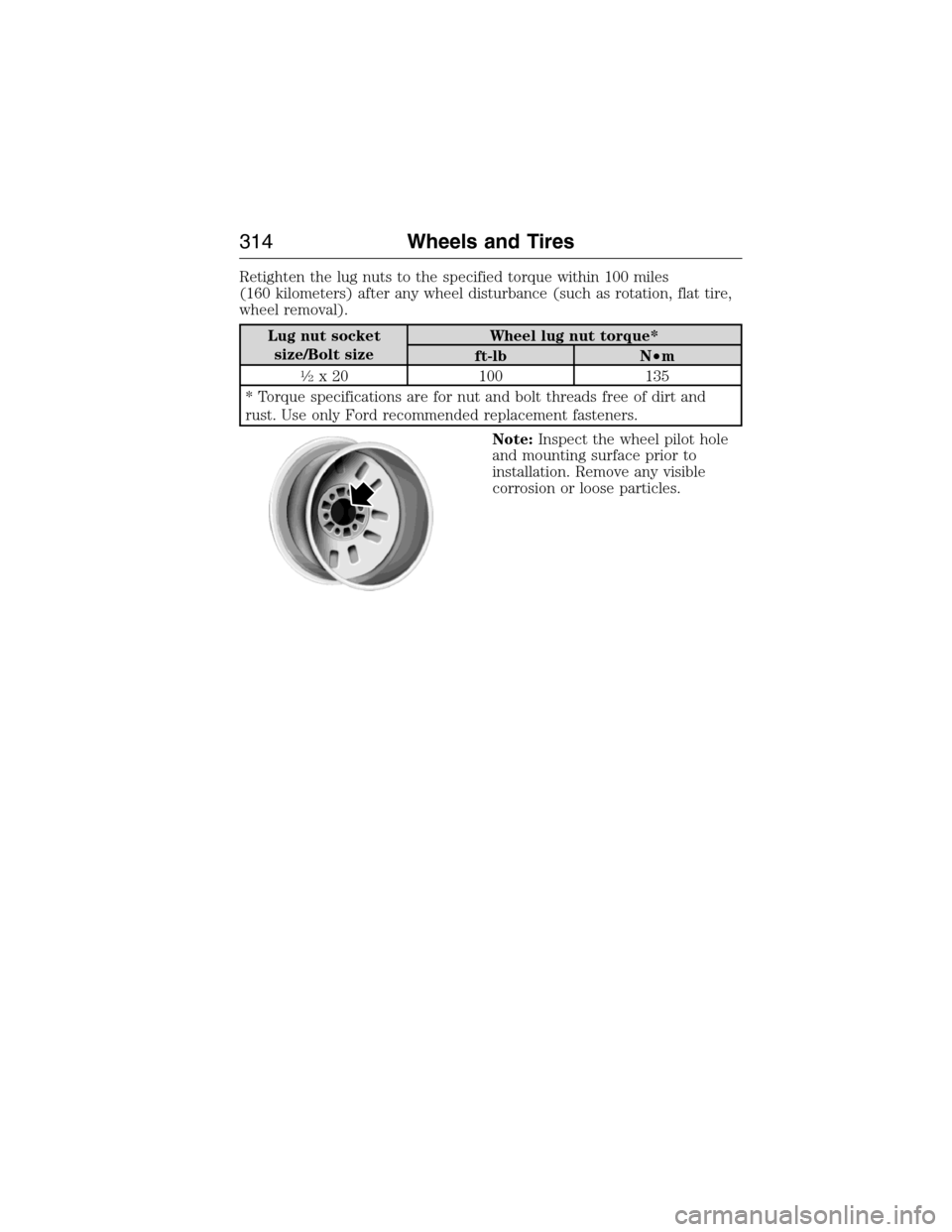 LINCOLN MKX 2015 Owners Manual Retighten the lug nuts to the specified torque within 100 miles
(160 kilometers) after any wheel disturbance (such as rotation, flat tire,
wheel removal).
Lug nut socket
size/Bolt sizeWheel lug nut to LINCOLN MKX 2015 Owners Manual Retighten the lug nuts to the specified torque within 100 miles
(160 kilometers) after any wheel disturbance (such as rotation, flat tire,
wheel removal).
Lug nut socket
size/Bolt sizeWheel lug nut to