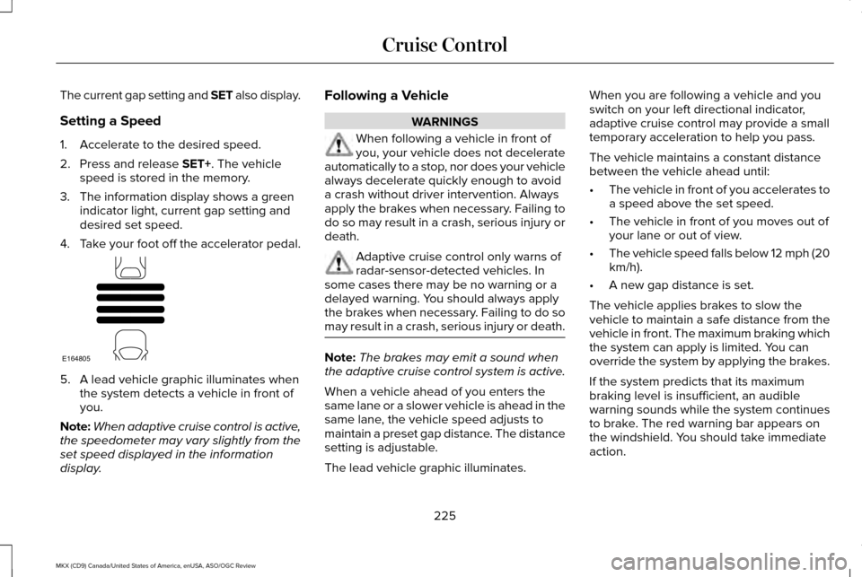 LINCOLN MKX 2016 Owners Manual (563 Pages), Page 230 Note The reverse