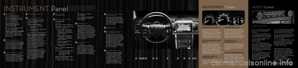 LINCOLN MKZ 2011  Quick Reference Guide 