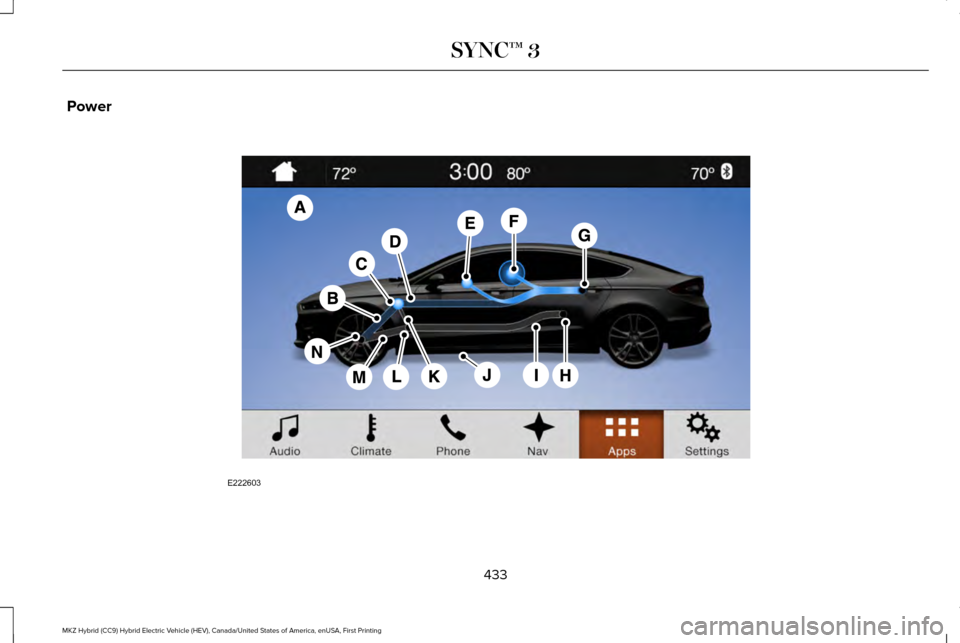 LINCOLN MKZ HYBRID 2017 Owners Manual Power
433
MKZ Hybrid (CC9) Hybrid Electric Vehicle (HEV), Canada/United States of America, enUSA, First Printing SYNC™ 3E222603 LINCOLN MKZ HYBRID 2017 Owners Manual Power
433
MKZ Hybrid (CC9) Hybrid Electric Vehicle (HEV), Canada/United States of America, enUSA, First Printing SYNC™ 3E222603