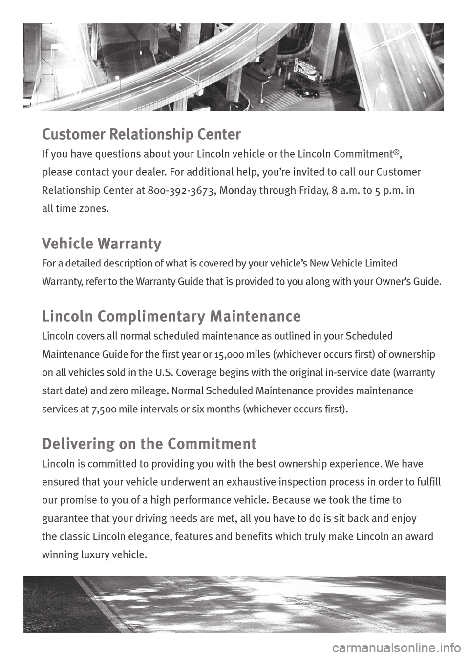 LINCOLN NAVIGATOR 2009 Roadside Assistance Card LINCOLN NAVIGATOR 2009 Roadside Assistance Card, Page 3