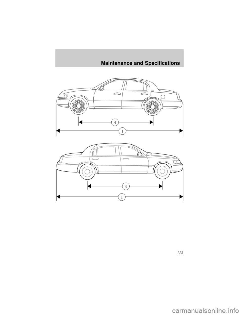LINCOLN TOWN CAR 2002 Owners Manual 1
4
1
4
Maintenance and Specifications
231 LINCOLN TOWN CAR 2002 Owners Manual 1
4
1
4
Maintenance and Specifications
231