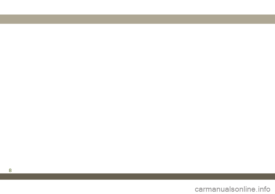 JEEP WRANGLER UNLIMITED 2019 Libretto Uso Manutenzione (in Italian) 8 JEEP WRANGLER UNLIMITED 2019 Libretto Uso Manutenzione (in Italian) 8