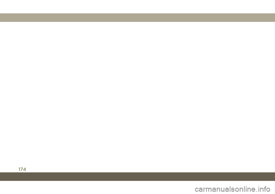 JEEP WRANGLER 2DOORS 2018  Owner handbook (in English) 174 