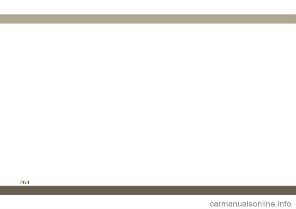 JEEP WRANGLER 2DOORS 2019 Owner handbook (in English) 264 JEEP WRANGLER 2DOORS 2019 Owner handbook (in English) 264