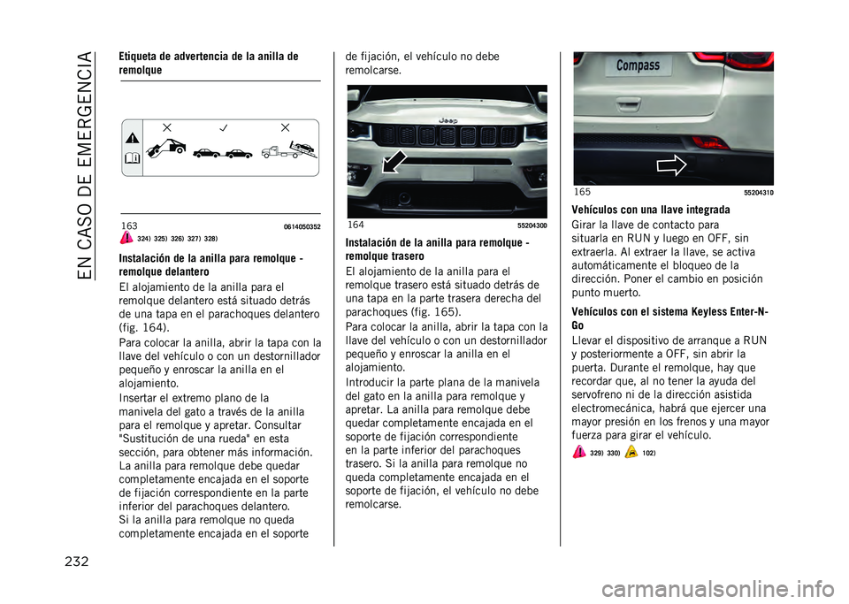 JEEP COMPASS 2021  Manual de Empleo y Cuidado (in Spanish) ��$�4��.�<��3��?�$��$��$�*�-�$�4�.�D�<
��� ����!���� �� ��������
�
�� �� �� ��
���� ��
����	��!��
�B�M�E
�@�G�F�D�@�C�@�B�C�A�B�A�D�0 �B�A�C�0 �B�A�G�0 �B�A