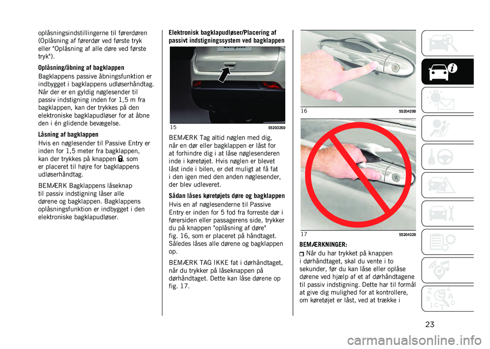 JEEP COMPASS 2021  Brugs- og vedligeholdelsesvejledning (in Danish) ���	����
����
�
����
�������
���� ��� ����������
�:�.����
����
 �� �������� ��� ����
�� ����
����� �3�.����
����
 �� ����