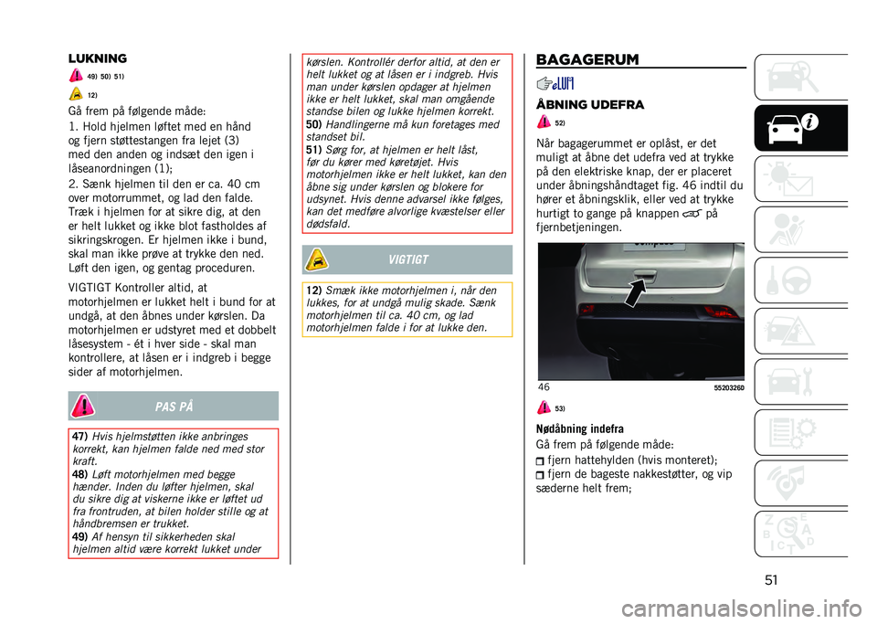 JEEP COMPASS 2021  Brugs- og vedligeholdelsesvejledning (in Danish) �������
��
�B�F�) �A�>�) �A�D�)
�D�?�)
�� ���� �� ����
���� �����)
�A� � �	�� ������� ������ ��� �� ����
�	�
 ����� �
������
����
�� 