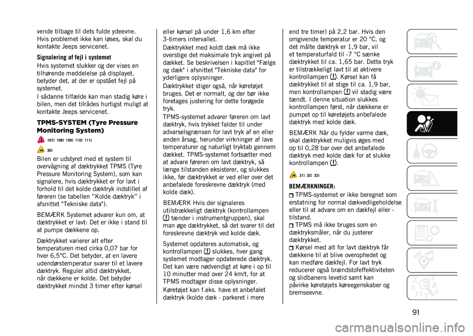 JEEP COMPASS 2021  Brugs- og vedligeholdelsesvejledning (in Danish) ������� ������
� ��� ����
 ����� ��������
� ���
 ���	������ ���� ��� ���
��
� �
��� ��
��	������ �����
 �
�����"�����
�-�