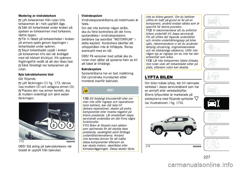 JEEP COMPASS 2021  Drift- och underhållshandbok (in Swedish) ���
�5��
�����
�! ��  � ��
���	���������
�C���	 �	�
��������� ���� ��
�	�� �	����
�	�
��������� �� � ����	 �
�������	 ����� �%��	�	