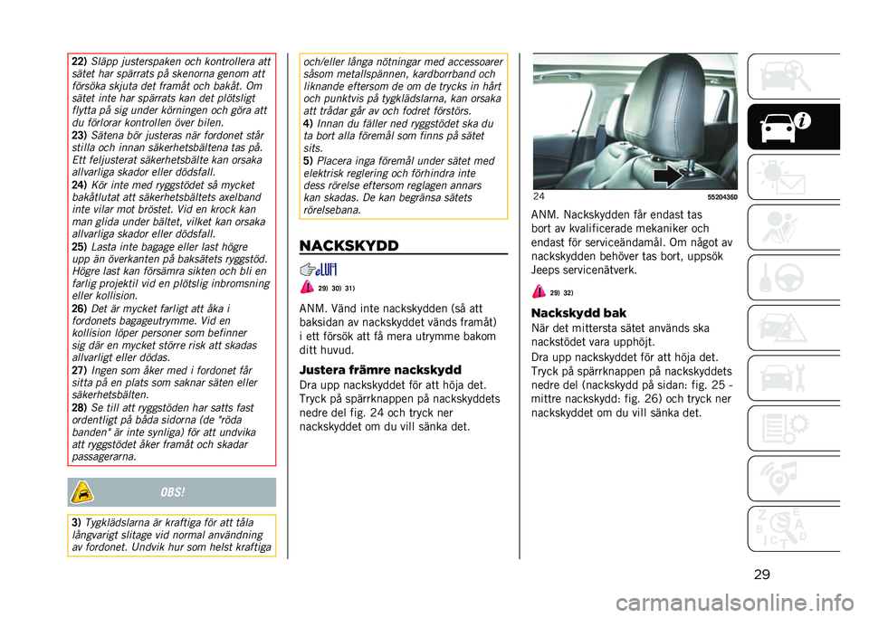 JEEP COMPASS 2021  Drift- och underhållshandbok (in Swedish) ���?�?�,
�3���� ��
���������� �
�� ��
����
����� ���
����� ��� �������� �� �����
��� ����
� ���
������� ����
�� �	�� ���