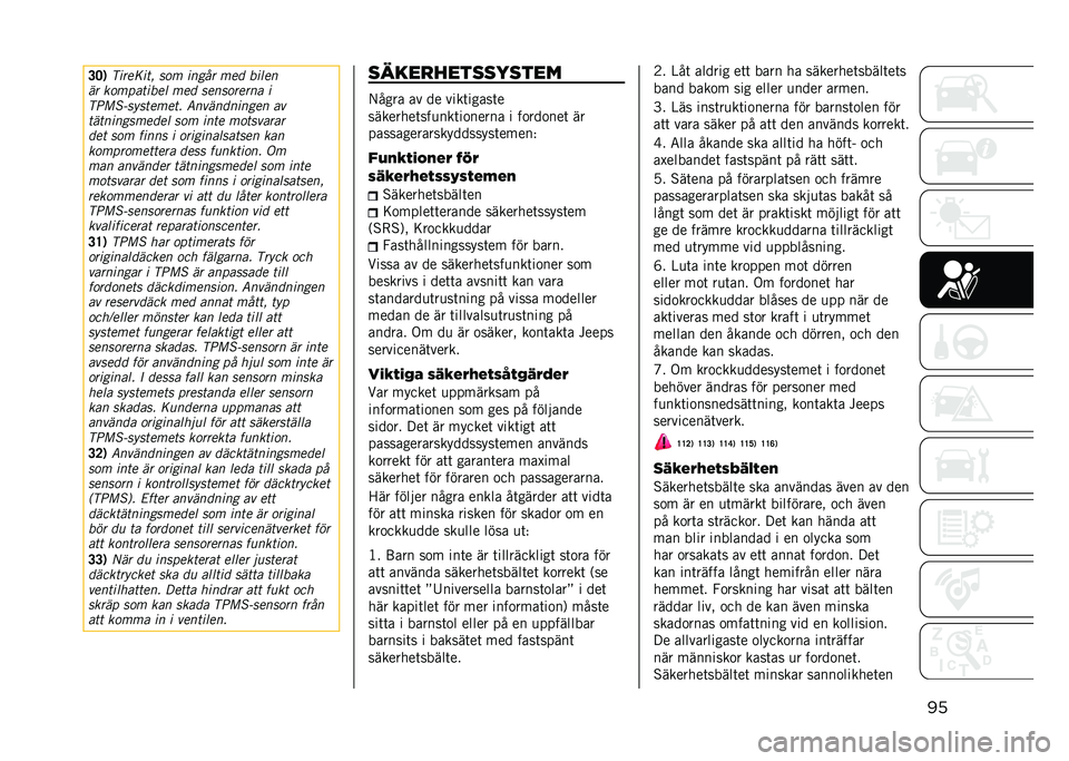 JEEP COMPASS 2021  Drift- och underhållshandbok (in Swedish) ���@�>�,
�����(���& ��
� ����� ���	 �����
�� ��
�������� ���	 �����
����� �
���<�3�*��������� �2�����	������ ��
����������