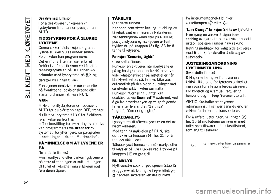 JEEP COMPASS 2021  Drift- og vedlikeholdshåndbok (in Norwegian) ��/�=�"����#� �6��8�#�����?�(�#�6�?�F�#�6
�� �4����������	� �#��	�����	
�0�� � �
�
������
��
 ���������
� ���
�	�������
��
� ���	 �
� ����
