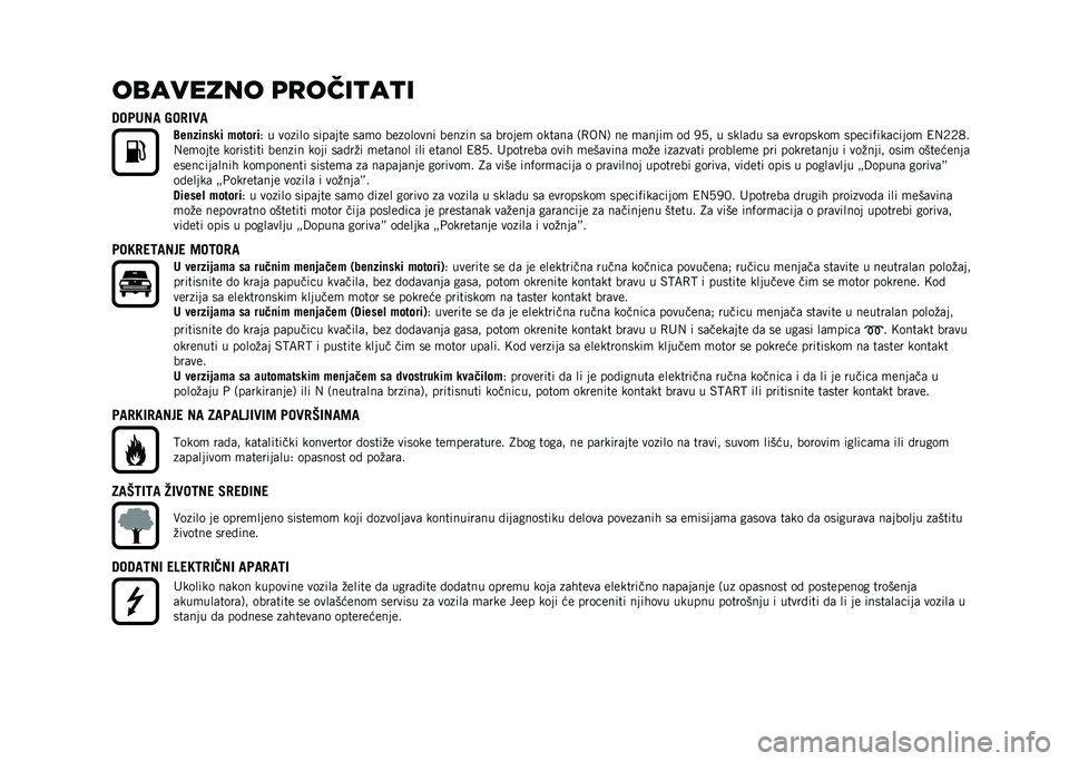 JEEP COMPASS 2021  Knjižica za upotrebu i održavanje (in Serbian) �������� �	�
����
��
�
�5�$���� �6�$�7�1�/�
�8��
���
��� �������. � ������ ����	��� ��	�
� ��������� ������ ��	 ������
 ����	��	 �