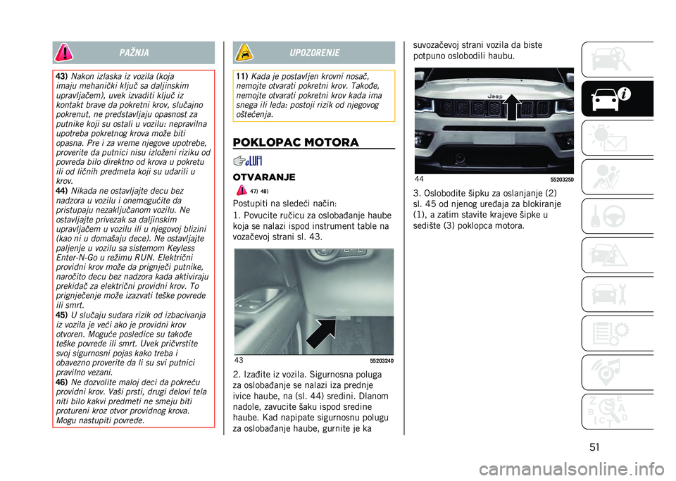JEEP COMPASS 2021  Knjižica za upotrebu i održavanje (in Serbian) ��������
�H�F�. �)���� ������� �� �
����� �!����
����� ��
� ������ ����� �� ����������
�����
�����
��#� ��
�
� ���
����	� �