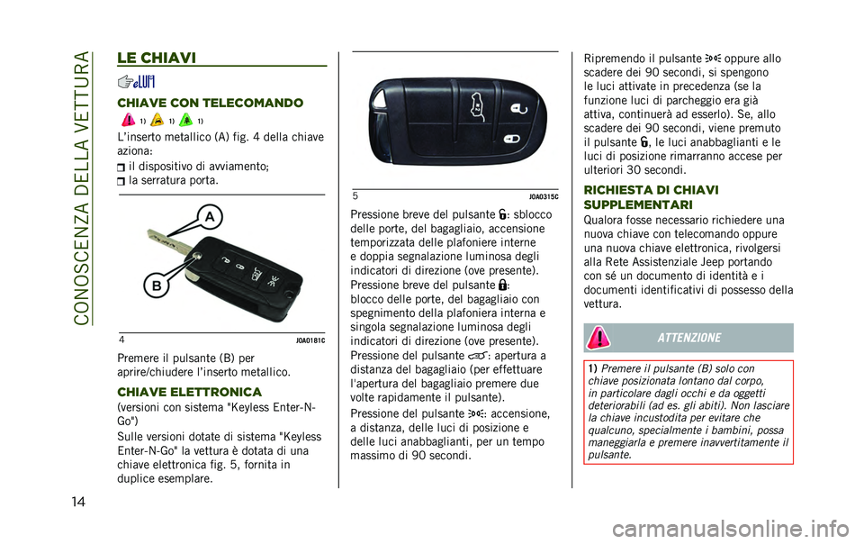 JEEP RENEGADE 2020  Libretto Uso Manutenzione (in Italian) ���8�1�8�-���1�E���.������@����B�7�
�� �� ������
������ ��	�
 ������	���
��	
�?�) �?�) �?�)
��>����	��� �
�	������� �6��9 ���� �K ��	��� 