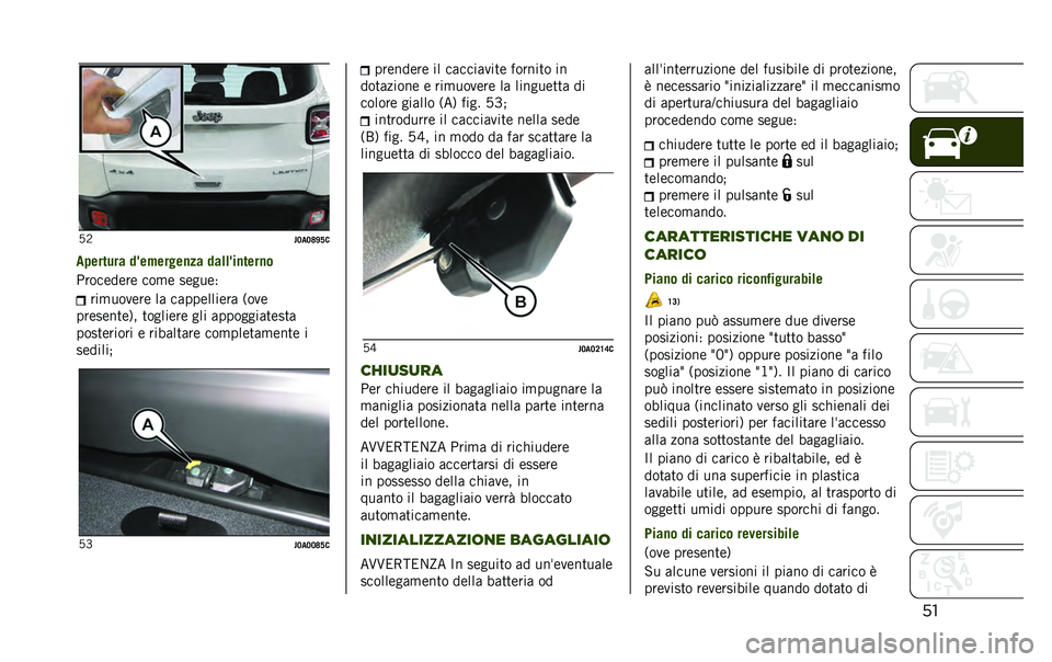 JEEP RENEGADE 2020  Libretto Uso Manutenzione (in Italian) ���:�
��7�
�7�@�F�A�
�
� ������ ����#�����
�� ���	�	���
����
�
�,����	��	��	 ���
�	 ��	���	�5 ���
���
�	��	 �� �����	����	�� �6��
�	
���	��	�