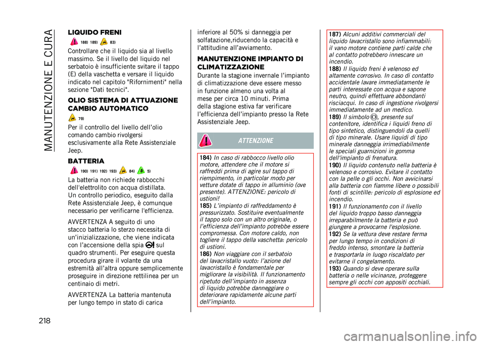 JEEP RENEGADE 2021  Libretto Uso Manutenzione (in Italian) ��;��/�A���/�E�C�6�/������A�5�
��� ����
���	 ����
�
�?�@�@�) �?�@�F�) �@�9�)
�����������	 ��&�	 �� ���"���� ��� �� ���
�	���
�
�����
�� �+�	 �