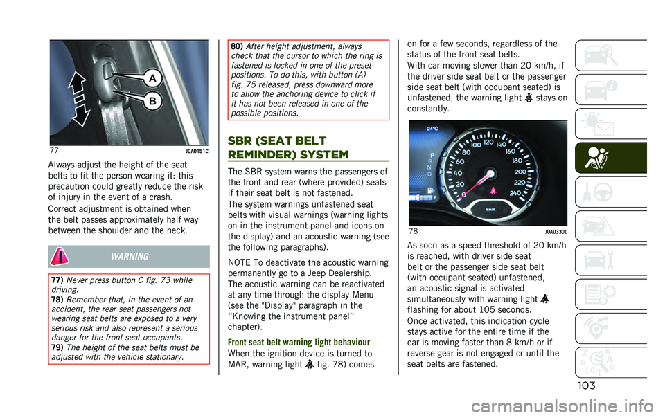 JEEP RENEGADE 2020  Owner handbook (in English) ����H�H
��6��6�=�?�=�
�"����� ���(��� ��� ���	��� �� ��� ����
����� �� ��	� ��� ������
 �����	�
� �	��* ���	�
��������	��
 �����
