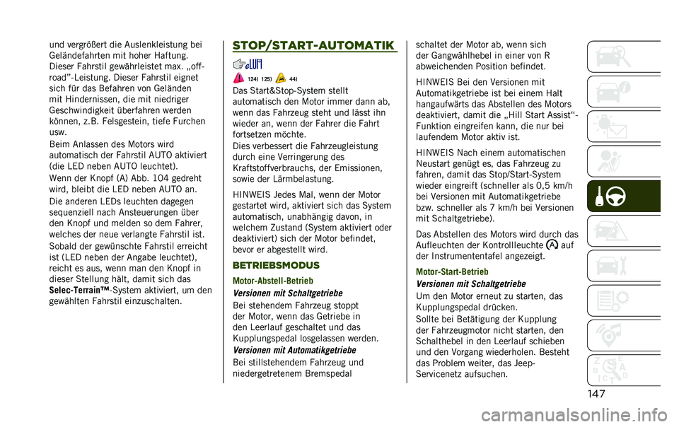 JEEP RENEGADE 2020  Betriebsanleitung (in German) ���
��� �!�����$�#��� ��� �&��	��������	���� ���
�*���������
���� ��� �
��
�� �4�������
����	�� ���
��	��� ���%��
�����	��� 