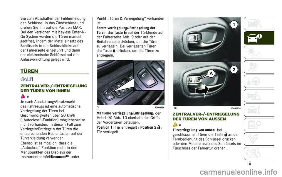 JEEP RENEGADE 2020  Betriebsanleitung (in German) ���
�� � �� �&��	��
����� ��� ���
����������
��� �
��
���	�	�� �� ���	 �"����	��
���	�	 ���
����
�� �
�� ��
� ��� ��� �3��	����� �