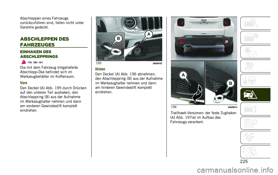 JEEP RENEGADE 2020  Betriebsanleitung (in German) ����&��	��
������ �����	 ���
�� ����	
� ������ ����
��� �	���� ������ ����
� �����
�*������� ��������
�
�����
����� ���
�