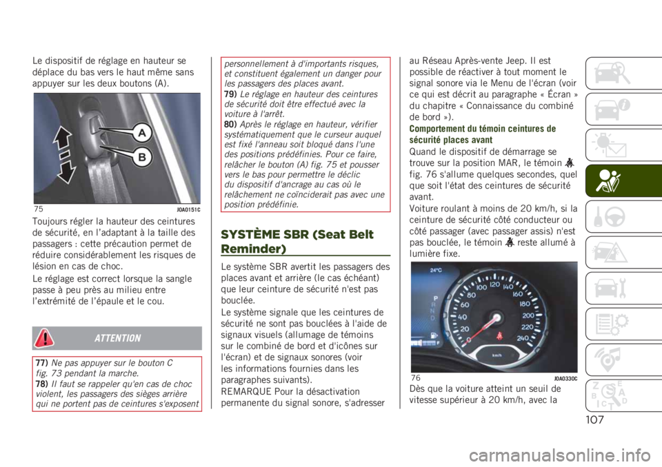 JEEP RENEGADE 2019  Notice dentretien (in French) "#)
��	 ���������� ��	 �������	 �	� �����	�� ��	
������
�	 �� ��� ��	�� ��	 ���� ��+��	 ����
�����%�	� ��� ��	� ��	�� ������� 