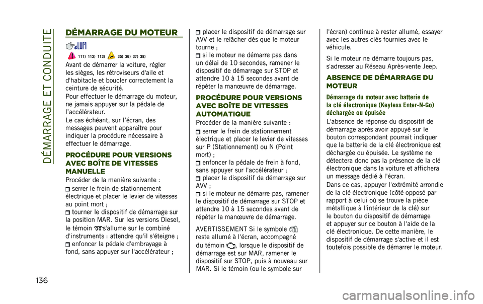 JEEP RENEGADE 2020  Notice dentretien (in French) ��,�L�B�-�4�4�-�T�&��&�H��/�5��,�D�O�H�&
���	 ��	��
���
�� �� ������
�H�H�H�+ �H�H�A�+ �H�H�B�+ �B�J�+ �B�E�+ �B�G�+ �B�I�+
�-���� ��	 �������	� �� �������	� �