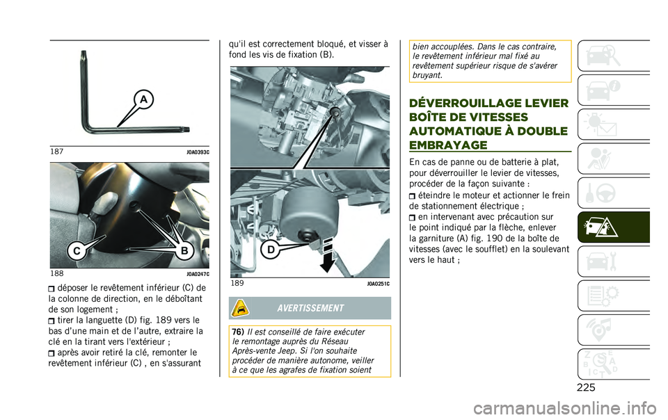 JEEP RENEGADE 2020  Notice dentretien (in French) ����G�:�]
��@��@�B�N�B��G�:�:
��@��@�A�F�G�������	� ��	 ��	��+��	��	�� �������	�� �3�/�6 ��	
�� �
������	 ��	 ����	�
����� �	� ��	 �����(����
�