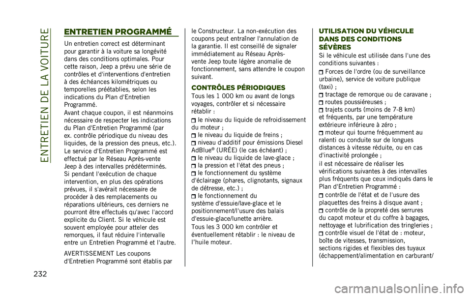 JEEP RENEGADE 2020  Notice dentretien (in French) ��&��H�4�&�H�O�&���,�&���-��.�5�O�H�D�4�&
��� ��
�������
 ������
���	
�D� �	����	���	� �
����	�
� �	�� ����	�������
���� �������� �! �� ��