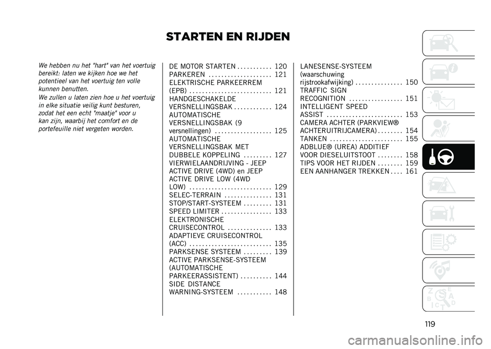 JEEP RENEGADE 2021  Instructieboek (in Dutch) ������� �� ������
����6� ������ �� ��� �A��
���A ��
� ��� �������	�
�����	�
��7 ��
��� �� �
�	��
�� ��� �� ���
�������	��� �
