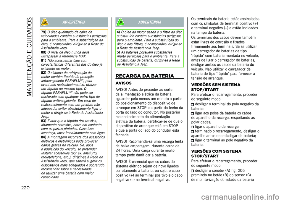 JEEP RENEGADE 2021  Manual de Uso e Manutenção (in Portuguese) ���7�2�I�N�,�2�U�V�%��,��8�I�L�3�7�3�%�6
��� �����
������
�T�]�1 � ���� ��	��
���� �� ���
�� ��
������
����� ������ ��	� ���)���
�� ����
�