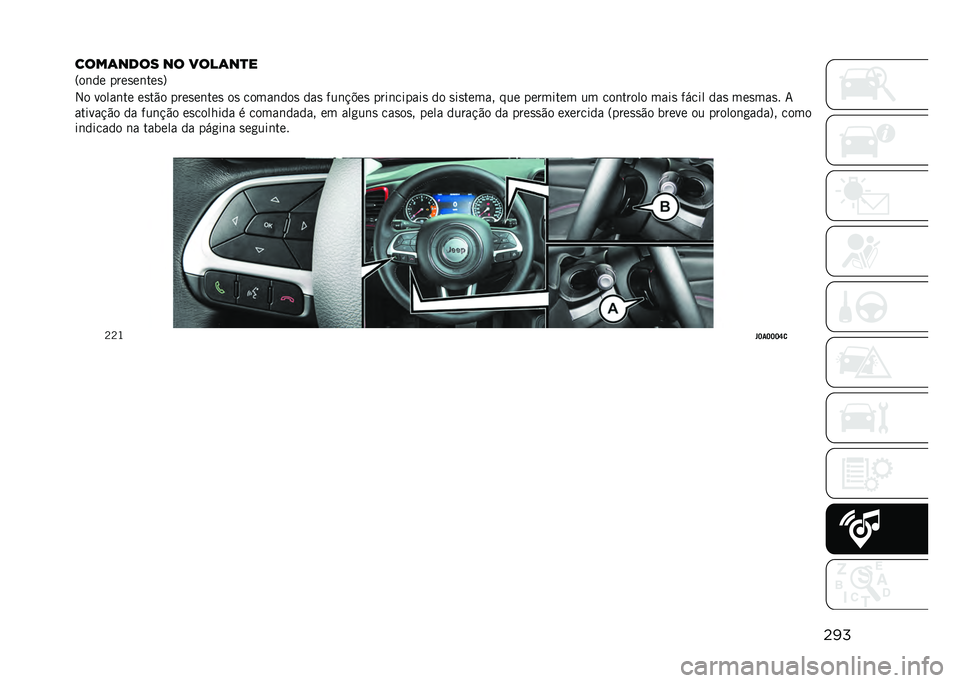 JEEP RENEGADE 2021  Manual de Uso e Manutenção (in Portuguese) ���
����	���� �� ����	��
�
�=��	�� ����
��	���
�?
�2� �����	�� ��
��"� ����
��	���
 ��
 �����	���
 ���
 ���	�!�$��
 ����	������
 �� �
�