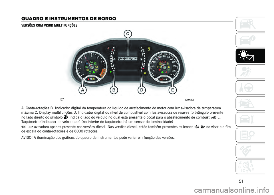 JEEP RENEGADE 2021  Manual de Uso e Manutenção (in Portuguese) ��
���	��� � ����
������
�� �� ����� �C��"�7�O��7 �
�� �C�5�7��" ���D��5�4����O��7
�A�^
� �J��J�R�W�K�

�7� �8��	���&�����!�$��
 �9� �L�	������� 