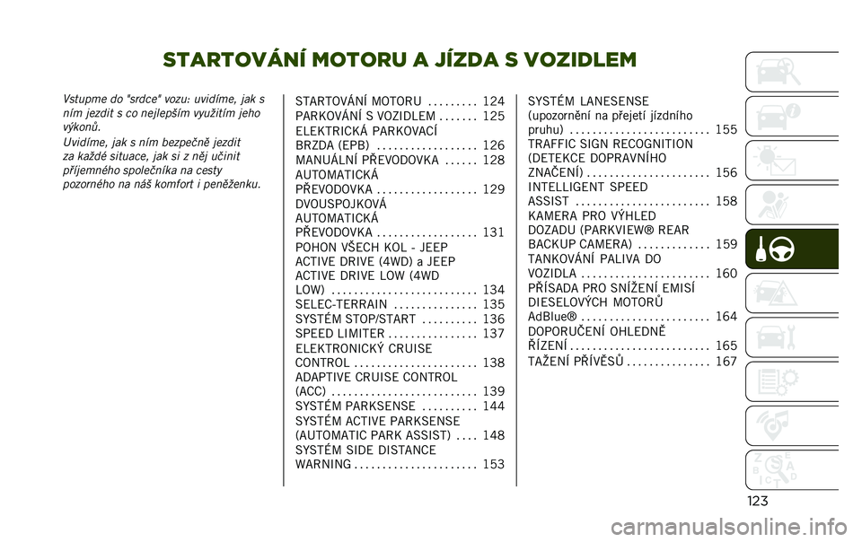 JEEP RENEGADE 2020  Návod k použití a údržbě (in Czech) ���������� ������ � ����
� � �����
���
������
�� �� �� �P����	��P �����M ���)����� �!�� �
��� �!����)�
 � �	� ���!��� �"�� ���