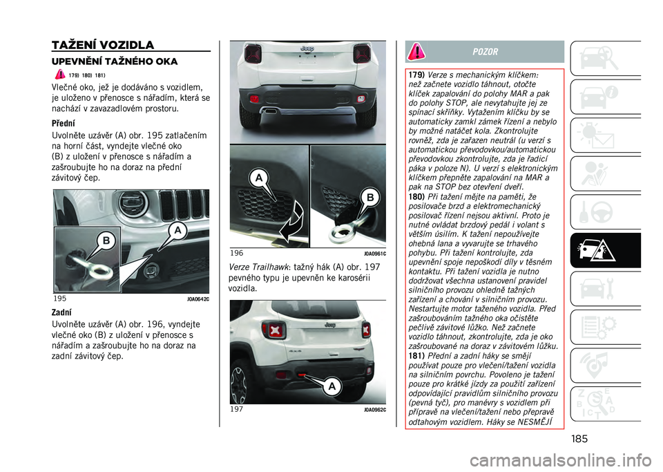 JEEP RENEGADE 2021  Návod k použití a údržbě (in Czech) ������	��� �����
��
��
������ ���	���� ���
�Y�X�_�3 �Y�Z�P�3 �Y�Z�Y�3
�1����� ���� ��� �� ���� �� �� � ��������
�
�� ������� � ��