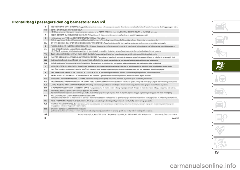JEEP RENEGADE 2019  Brugs- og vedligeholdelsesvejledning (in Danish) ""!
.EABC>FEU>G F Q>KK>GDEKFRDB AG U>EBDKCAND] 1#! 17
�/�F��<��<�=�D�F 
