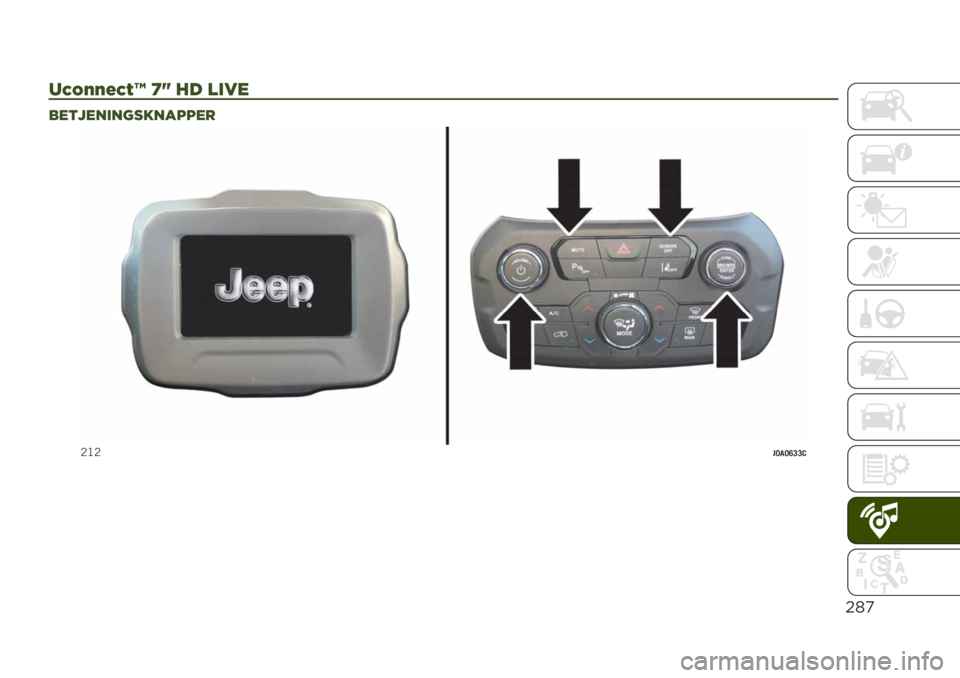 JEEP RENEGADE 2019  Brugs- og vedligeholdelsesvejledning (in Danish) $*)
%VABBDVCe h^ 32 $)5’
&’(6’*)*+!"*#11’-
�,�<�,��<��<�A�>�>�- 