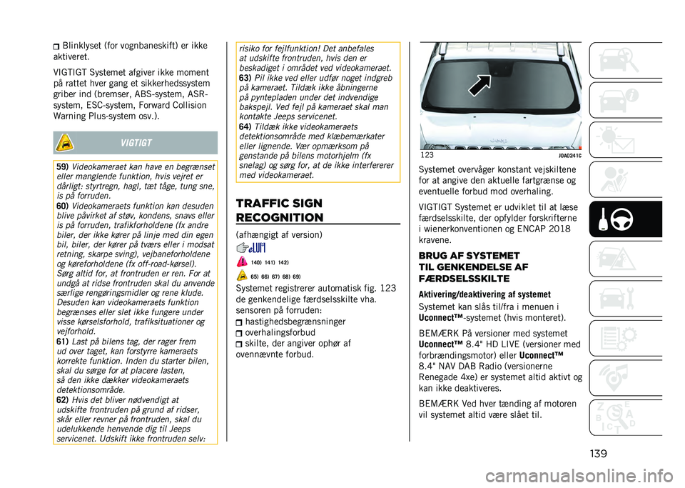 JEEP RENEGADE 2021  Brugs- og vedligeholdelsesvejledning (in Danish) ����1�������
�� �9��	� ��	�
������
�����: �� ����
����������
��$��?�$��? �#��
����� ���
���� ���� ��	����
�� ������ ���� �
�