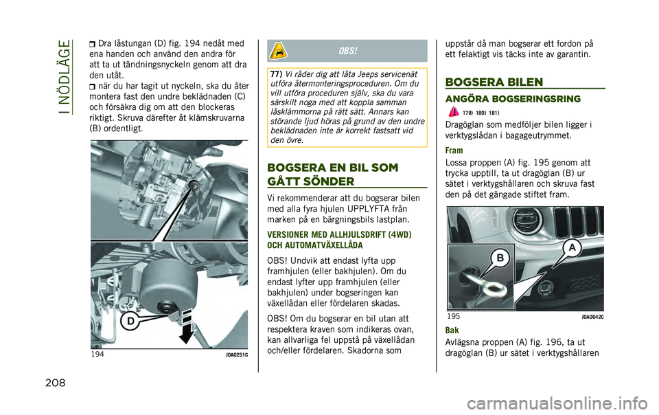 JEEP RENEGADE 2020  Drift- och underhållshandbok (in Swedish) ��"��/�D� �@�B��&
��� � �� ����	�
���� �,� �0 ���� �<�1�J �����	 ���
��� ������ �
�� ������ ��� ����� ���
��	�	 �	� �
�	 �	�����������