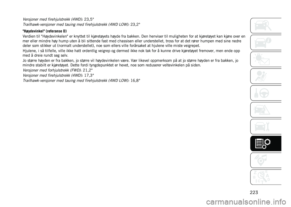 JEEP RENEGADE 2021  Drift- og vedlikeholdshåndbok (in Norwegian) ���
�)�����	��� �
�� �������������
�
 �!�>�I�.�#
�& �-�D��,�
� �������H�
�(������	��� �
�� ������ �
�� �������������
�
 �!�>�I�. �,�1�I�#�