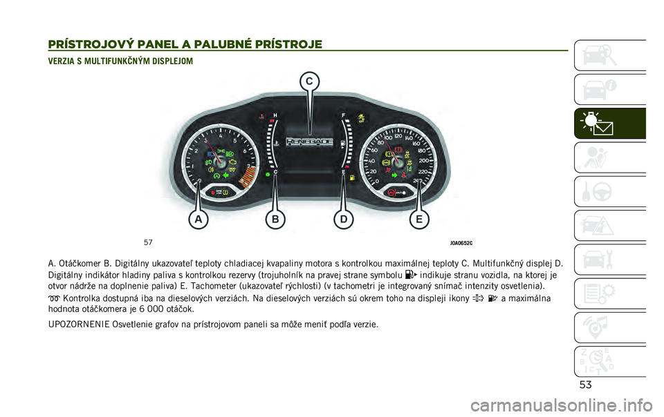 JEEP RENEGADE 2020  Návod na použitie a údržbu (in Slovakian) ��
�	�
����
����� �	���� � �	������" �	�
����
��� ��E���=�< �9 �I�5�B�H�=�:�5�D�J�V�D�M�I ��=�9��B�E�$��I
�C�g
�$�R�<�R�Y�^�S�;
�� �9��$���	�#�� �/� �H��O���