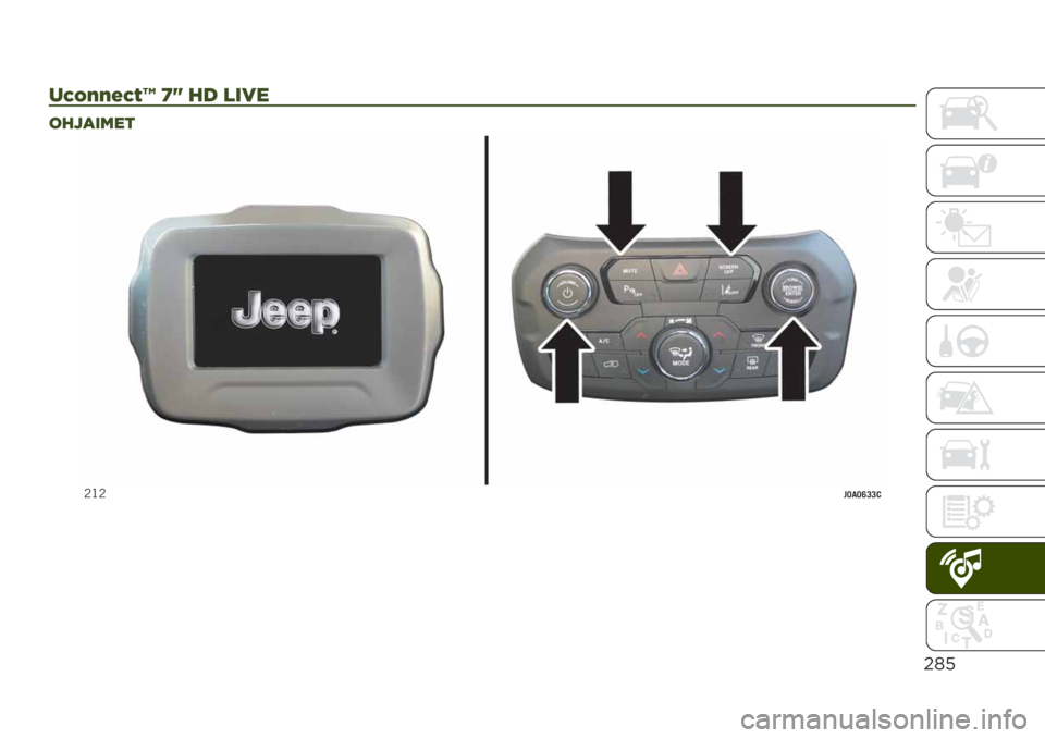JEEP RENEGADE 2019  Käyttö- ja huolto-ohjekirja (in in Finnish) $*’
"T=KKJT>c e^ $% !+4#
&$,)+(#’
�+�7�+��7�(�7�:�9�9� 