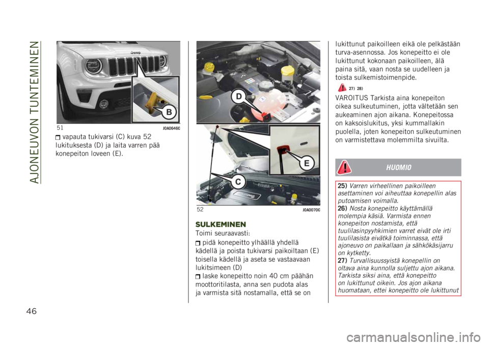 JEEP RENEGADE 2019  Käyttö- ja huolto-ohjekirja (in in Finnish) ��.���&�*�:�5��&���:�&��*�2�9�&�*�&
&(
�)�7��7�(�7�:�;�:�
��
��
���
 ������
��� �$�B� ����
 �)�+
������������
 �$�@� �	�
 ��
���
 ��
���� ���
�����