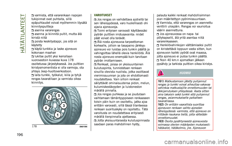 JEEP RENEGADE 2021  Käyttö- ja huolto-ohjekirja (in in Finnish) ��@�E��E�����6����
���	 �=�/�)�-��� �/�# �� � �: �=�/�)�/�)��!�9�/�/�! �!�/���8��!
� �,�9����!�!�/�  ��=�/�  ��,�3� �/�� �/�# �����:
���:��,�3� �/�,�*��  �=���=�/�  